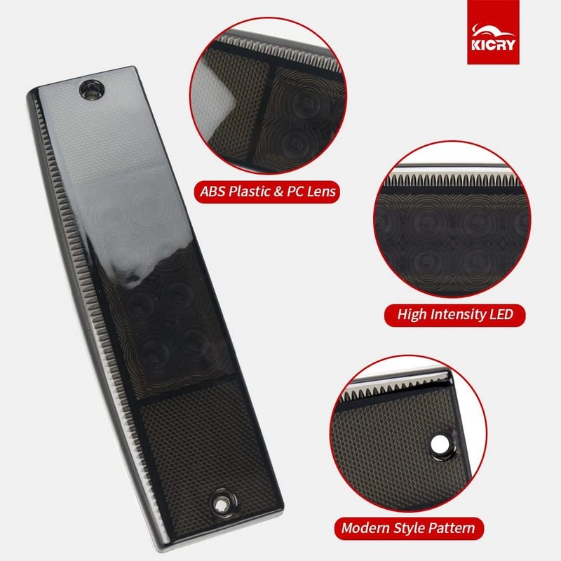 KICRY Ranger Rear Tail Light Compatible with Polaris Ranger 400 570 800 EFI MIDSIZE Red Replace OEM 2411450 (Smoke) - Image 5